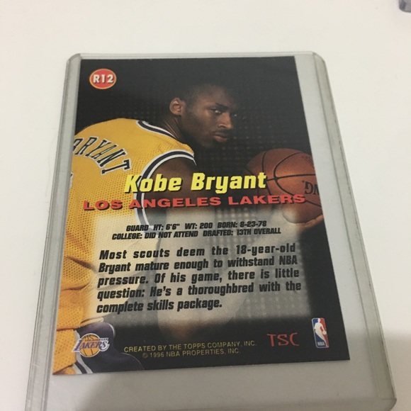 Kobe Bryant Topps ‘96 Lakers RC - Picture 2 of 2